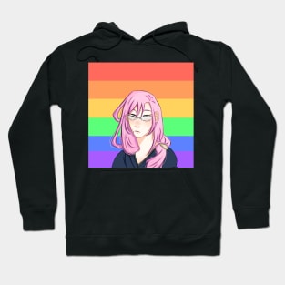 Cherry Blossom w/ Gay Pride Flag Hoodie